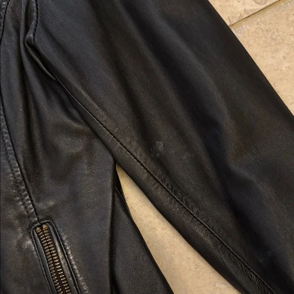 Marc New York Andrew Marc Black Leather Jacket - Picture 5 of 13